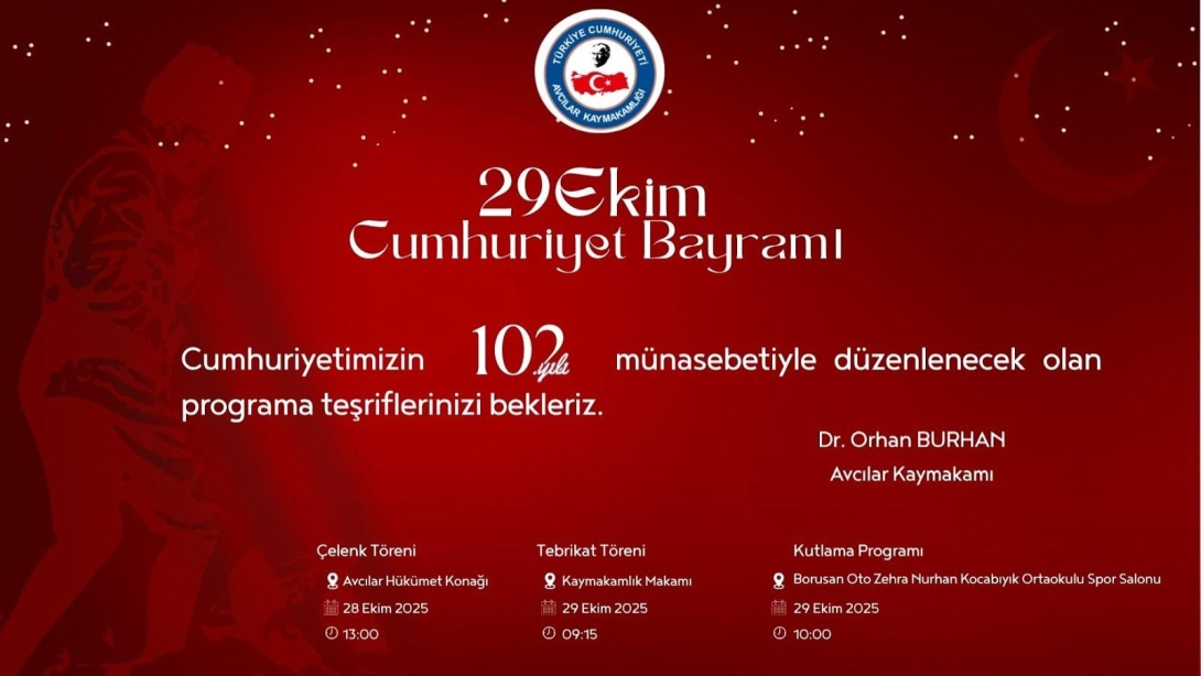 29 Ekim Cumhuriyet Bayramı Programı